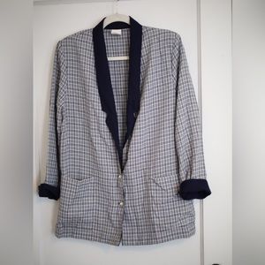 VINTAGE Graff Californiawear navy light blazer with pearl snaps